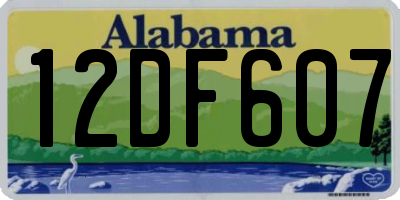 AL license plate 12DF607