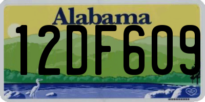 AL license plate 12DF609