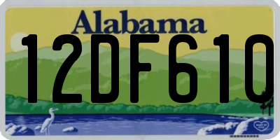 AL license plate 12DF610