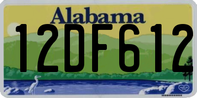 AL license plate 12DF612