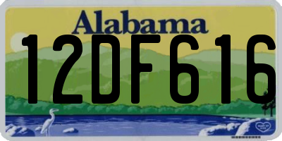 AL license plate 12DF616
