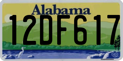 AL license plate 12DF617