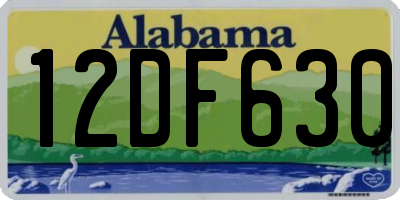 AL license plate 12DF630