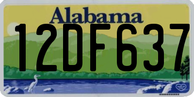 AL license plate 12DF637