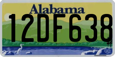 AL license plate 12DF638