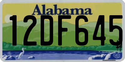 AL license plate 12DF645