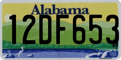 AL license plate 12DF653