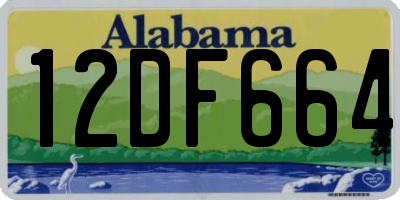 AL license plate 12DF664