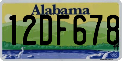 AL license plate 12DF678