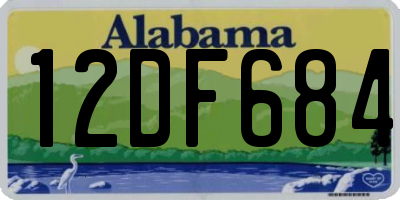 AL license plate 12DF684