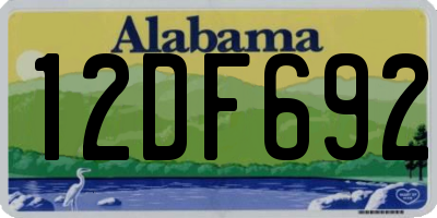 AL license plate 12DF692
