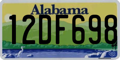 AL license plate 12DF698