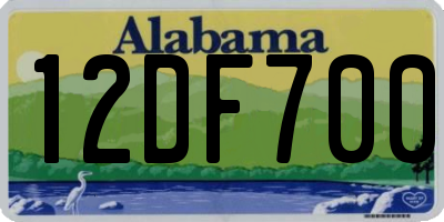 AL license plate 12DF700