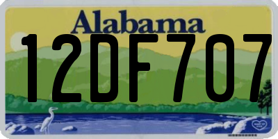 AL license plate 12DF707