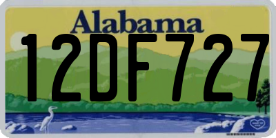 AL license plate 12DF727