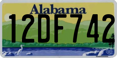 AL license plate 12DF742