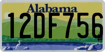AL license plate 12DF756