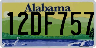 AL license plate 12DF757