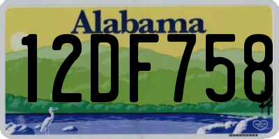 AL license plate 12DF758