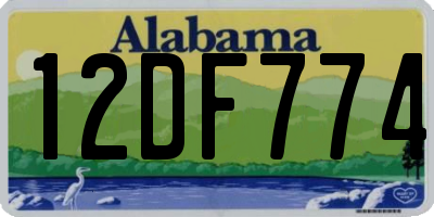 AL license plate 12DF774