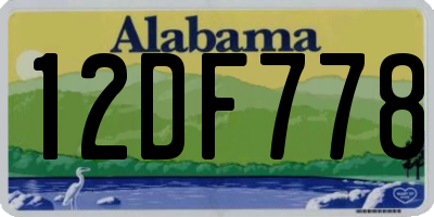 AL license plate 12DF778