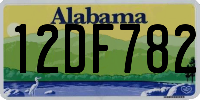 AL license plate 12DF782