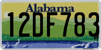 AL license plate 12DF783