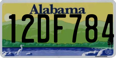 AL license plate 12DF784