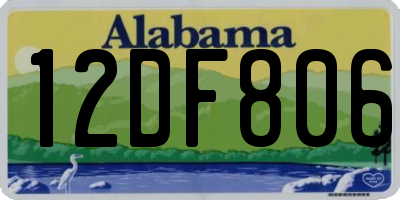 AL license plate 12DF806