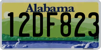 AL license plate 12DF823