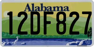 AL license plate 12DF827