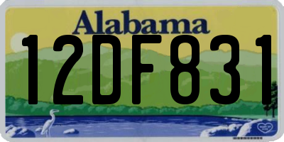 AL license plate 12DF831