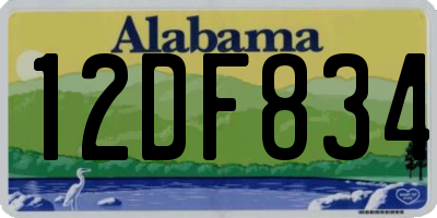 AL license plate 12DF834