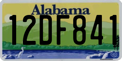 AL license plate 12DF841