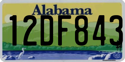 AL license plate 12DF843