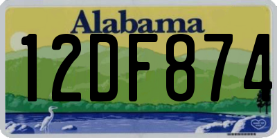 AL license plate 12DF874