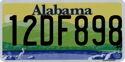 AL license plate 12DF898