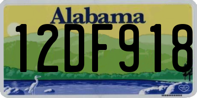 AL license plate 12DF918