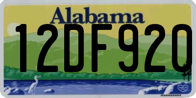 AL license plate 12DF920