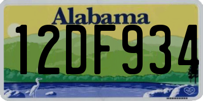 AL license plate 12DF934
