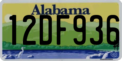 AL license plate 12DF936