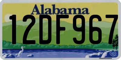 AL license plate 12DF967