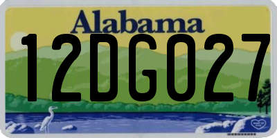 AL license plate 12DG027
