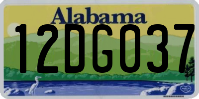 AL license plate 12DG037