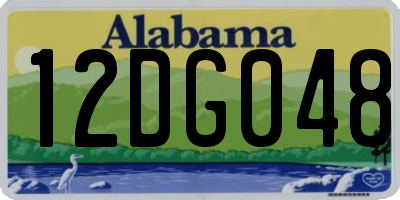 AL license plate 12DG048