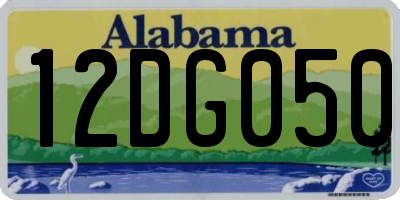 AL license plate 12DG050
