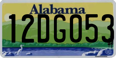 AL license plate 12DG053