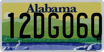 AL license plate 12DG060