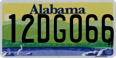AL license plate 12DG066