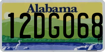 AL license plate 12DG068